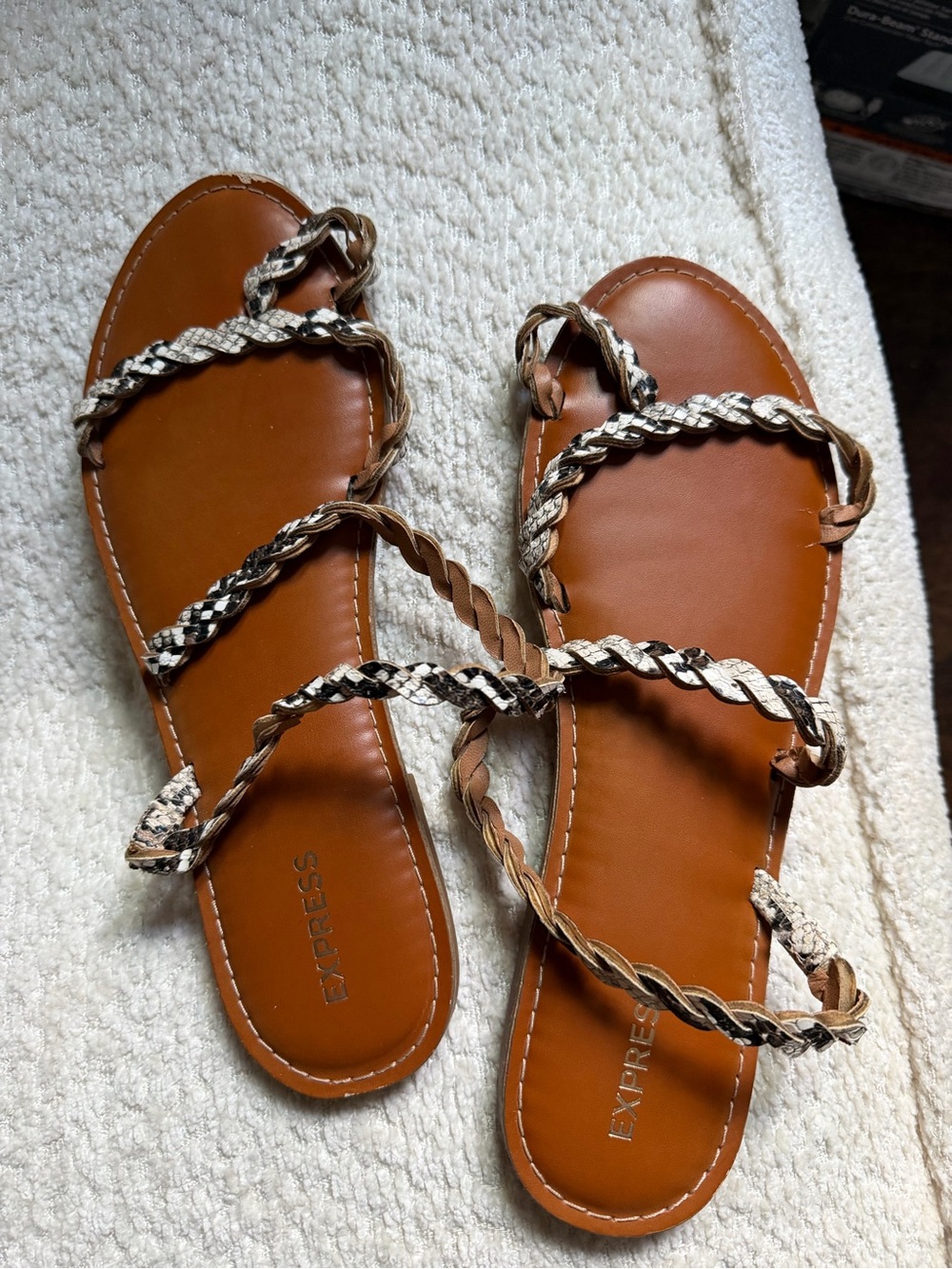 Express - snake print sandals
